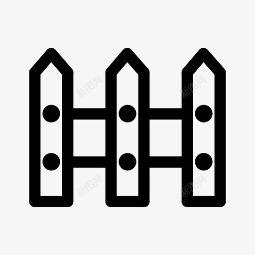 围栏农场安全图标svg_新图网 https://ixintu.com 农业 农业和园艺第一卷 农场 围墙 围栏 安全 村庄