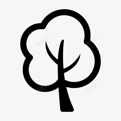 树地球生态图标svg_新图网 https://ixintu.com 地球 树 树木 环境 生态 绿色 自然