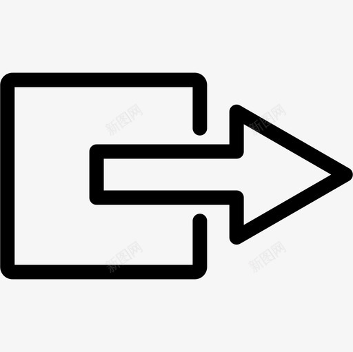 注销轮廓箭头和正方形web箭头集1图标svg_新图网 https://ixintu.com web 注销轮廓箭头和正方形 箭头集1