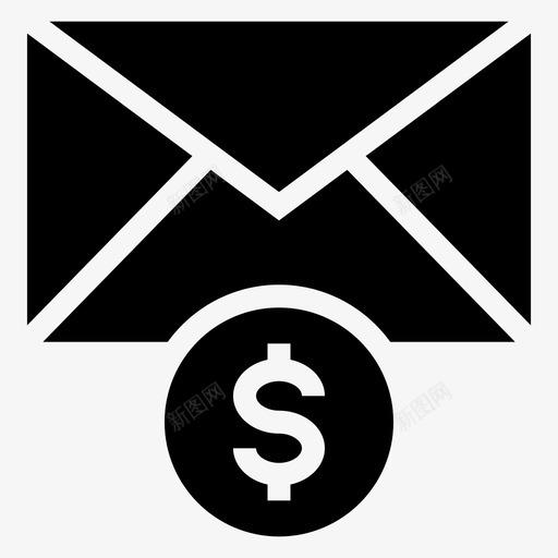付款电子邮件信封信件图标svg_新图网 https://ixintu.com 付款电子邮件 信件 信封 搜索引擎优化营销字形图标 消息