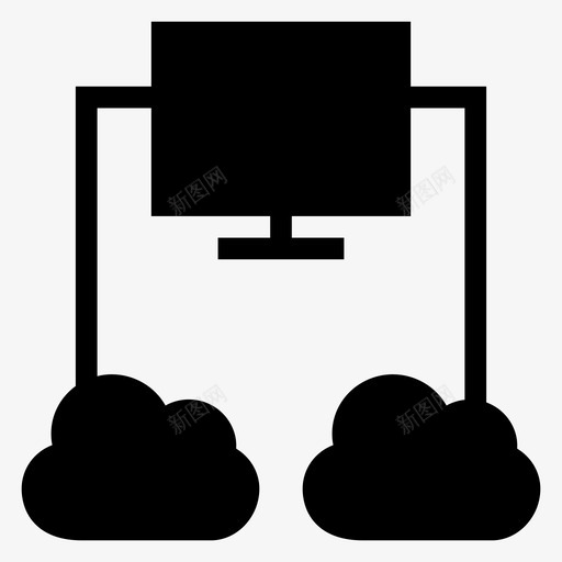 云网络通信互联网图标svg_新图网 https://ixintu.com 云网络 云计算字形图标 互联网 天气 社交 通信