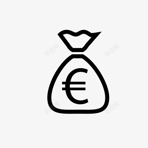 欧元包现金货币图标svg_新图网 https://ixintu.com 储蓄 欧元包 现金 货币 金融元素