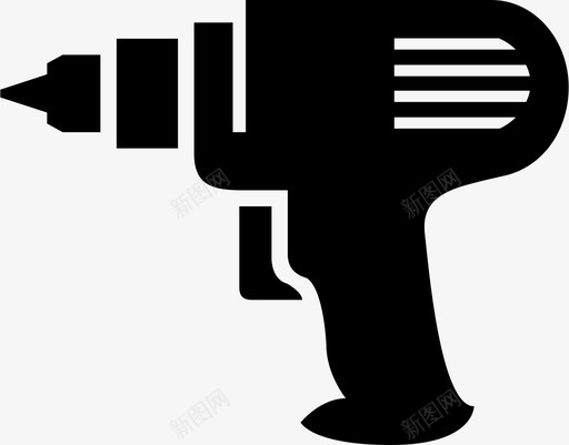 电钻无绳修理图标svg_新图网 https://ixintu.com 修理 工具 建筑 无绳 电钻
