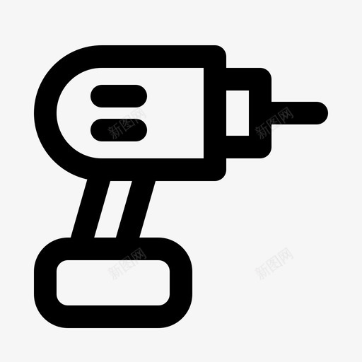 电钻工具工作图标svg_新图网 https://ixintu.com 工作 工具 杂项 电钻