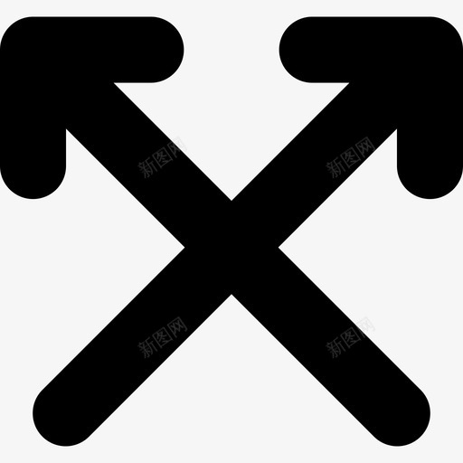 两个上箭头交叉箭头组3图标svg_新图网 https://ixintu.com 两个上箭头交叉 箭头组3