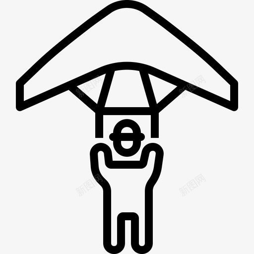 降落伞滑翔伞军队和战争图标svg_新图网 https://ixintu.com 军队和战争 滑翔伞 降落伞
