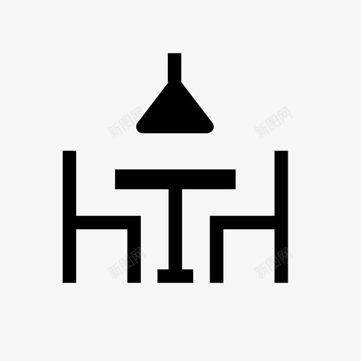 餐厅餐桌酒店图标svg_新图网 https://ixintu.com 标牌导航立体风格 酒店 餐厅 餐桌