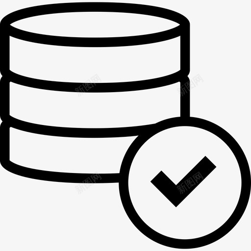 数据库正常联机服务器图标svg_新图网 https://ixintu.com web行 勾选 存储 数据库正常 服务器 联机
