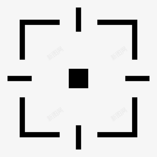 十字准线瞄准物镜图标svg_新图网 https://ixintu.com 十字准线 正方形 点 物镜 瞄准 靶标