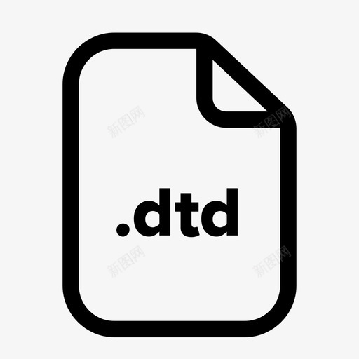 dtd文件文档扩展名图标svg_新图网 https://ixintu.com dtd文件 扩展名 文件 文档 格式