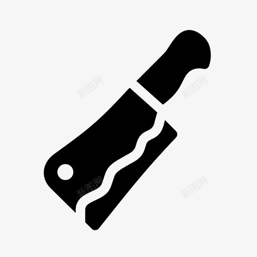 刀切肉刀厨房用具图标svg_新图网 https://ixintu.com 刀 切肉刀 厨房用具 家具家用实心样式 工具