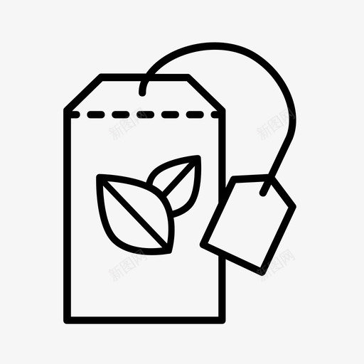 绿茶袋饮料茶包图标svg_新图网 https://ixintu.com 绿茶袋 茶包 茶时间 饮料
