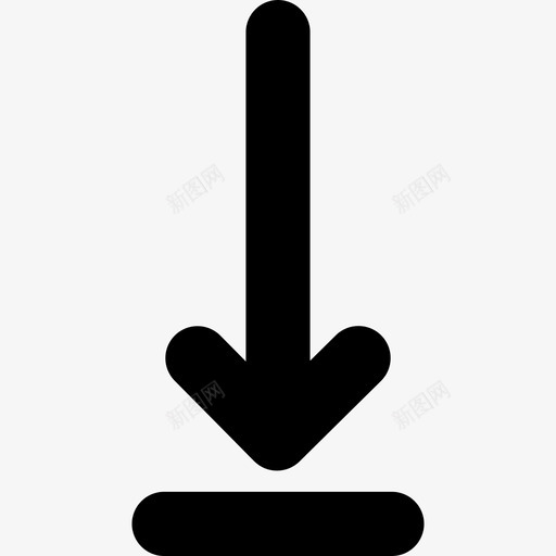 直线上的下箭头箭头箭头集3图标svg_新图网 https://ixintu.com 直线上的下箭头 箭头 箭头集3