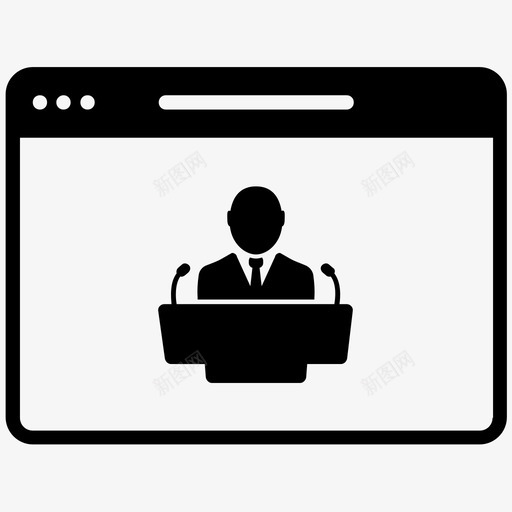 网络会议商务会议图标svg_新图网 https://ixintu.com 会议 商务 网站 网络会议