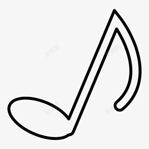 音符音乐乐谱图标svg_新图网 https://ixintu.com 乐谱 歌曲 音乐 音符