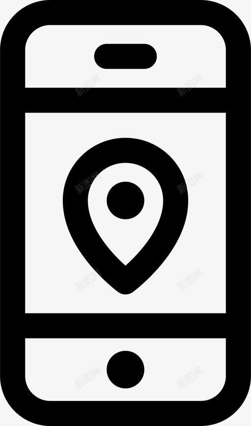 手机定位gps地图图标svg_新图网 https://ixintu.com gps pin 位置 地图 屏幕第2部分 手机 手机定位
