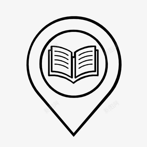 地点书籍图书馆图标svg_新图网 https://ixintu.com 书籍 图书馆 地点