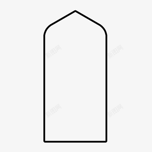 窗户阿拉伯花纹建筑图标svg_新图网 https://ixintu.com 伊斯兰图案 哥特式 尖拱 建筑 窗户 阿拉伯花纹