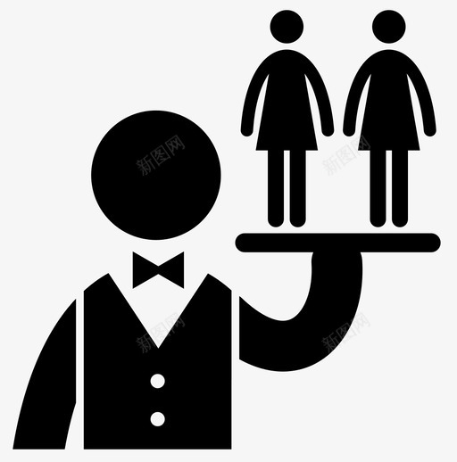 女送餐情侣要求图标svg_新图网 https://ixintu.com 女送餐 情侣 服务 服务员 要求