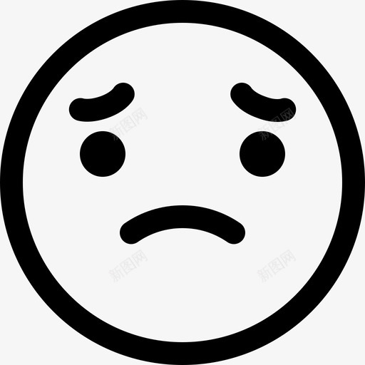 忧郁的表情忧郁的脸图标svg_新图网 https://ixintu.com 忧郁的脸 忧郁的表情