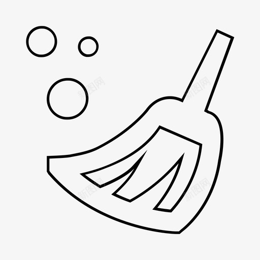 扫帚清洁清扫图标svg_新图网 https://ixintu.com 扫帚 清扫 清洁 物料线