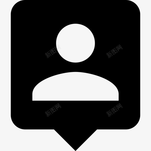 用户内部气泡演讲材料单色图标svg_新图网 https://ixintu.com 单色 材料设计 用户内部气泡演讲