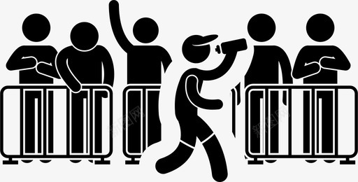 马拉松欢呼人群图标svg_新图网 https://ixintu.com 人群 支持者 欢呼 跑步者 铁人三项 马拉松