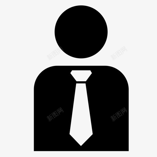 专业用户账户会计图标svg_新图网 https://ixintu.com 专业用户 会计 经理 财务 账户 领带