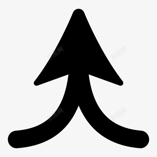 合并分支连接图标svg_新图网 https://ixintu.com 分支 合并 向上 在一起 箭头和方向 连接