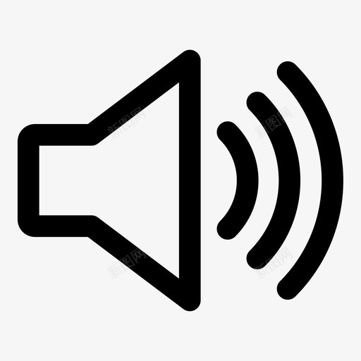 扬声器高声音打开图标svg_新图网 https://ixintu.com 声音打开 扬声器 音量 高