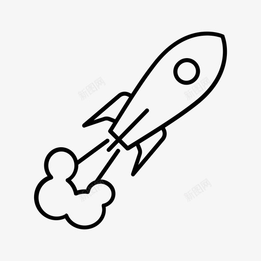 火箭商业飞行图标svg_新图网 https://ixintu.com 发射 启动 商业 搜索引擎优化和网络 火箭 飞行