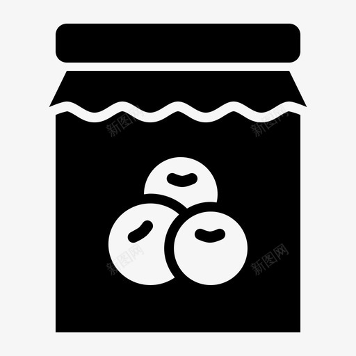 果酱蓝莓酱食品图标svg_新图网 https://ixintu.com 农业 农业和园艺雕文 果酱 罐子 蓝莓酱 食品