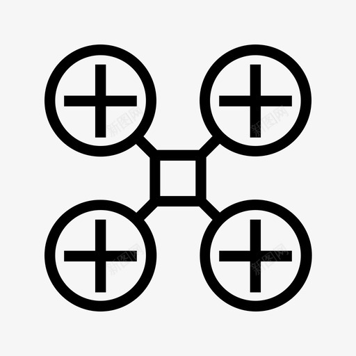 无人机飞行螺旋桨图标svg_新图网 https://ixintu.com 各种v型轮廓 四旋翼机 无人机 玩具 螺旋桨 飞行