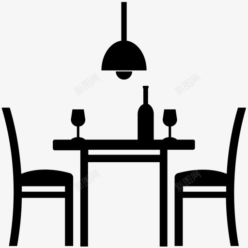 餐厅餐桌晚餐图标svg_新图网 https://ixintu.com 客房 家具 晚餐 餐厅 餐桌