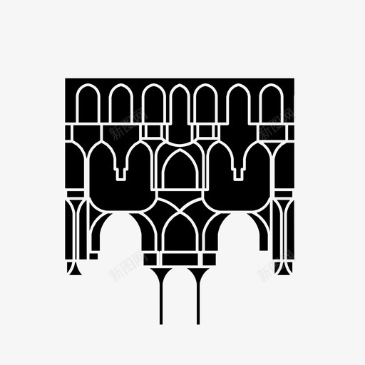 伊斯兰图案拱门建筑图标svg_新图网 https://ixintu.com 伊斯兰图案 图案 建筑 拱门 斋月 清真寺 窗户