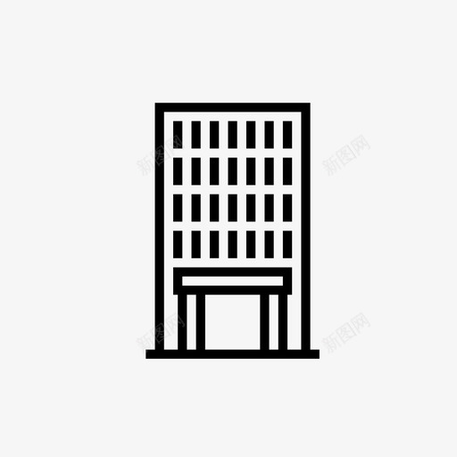 联排别墅公寓建筑物图标svg_新图网 https://ixintu.com 公寓 建筑物 联排别墅