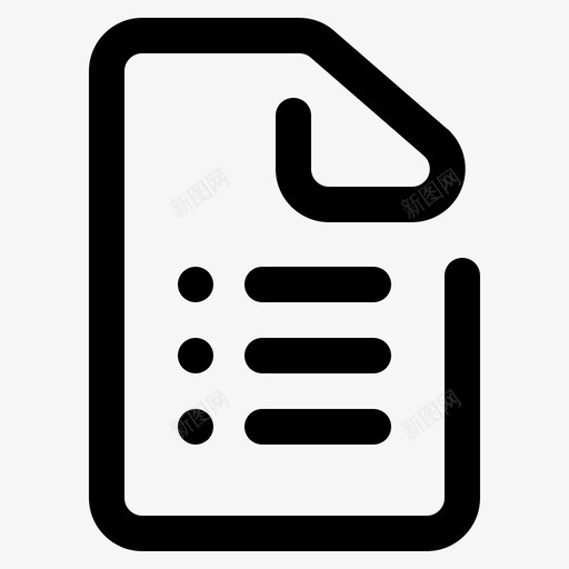 项目符号列表文档文件图标svg_新图网 https://ixintu.com 垃圾文件20 文件 文本 文档 行 项目符号列表
