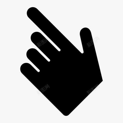 点拖动手动光标图标svg_新图网 https://ixintu.com 左手 手动光标 手动工具 拖动 点 移动