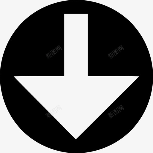 向下箭头播放指针图标svg_新图网 https://ixintu.com 向下箭头 指针 播放 箭头