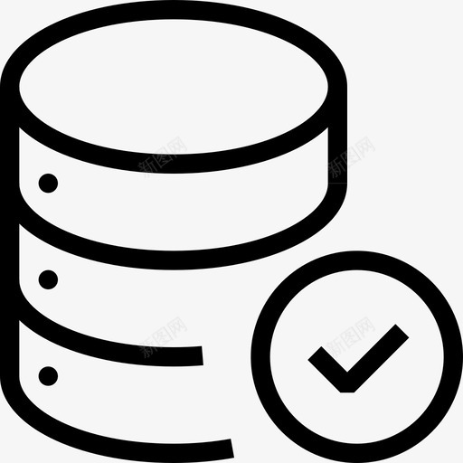 数据库已检查数据库已完成标记图标svg_新图网 https://ixintu.com 夏普图标24px网格1px笔划 数据库已完成 数据库已检查 标记
