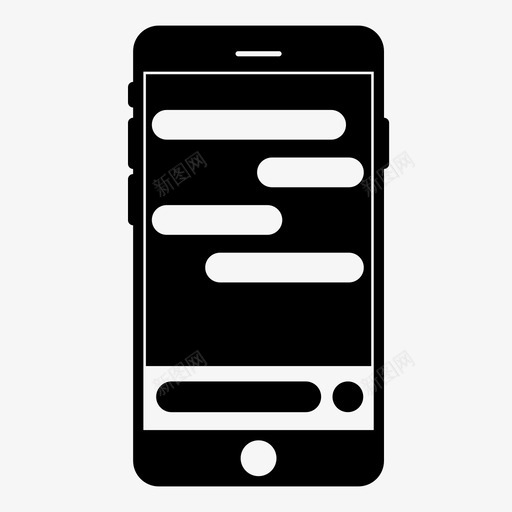 移动聊天应用程序机器人程序iphone图标svg_新图网 https://ixintu.com iphone 机器人程序 移动线框 移动聊天应用程序