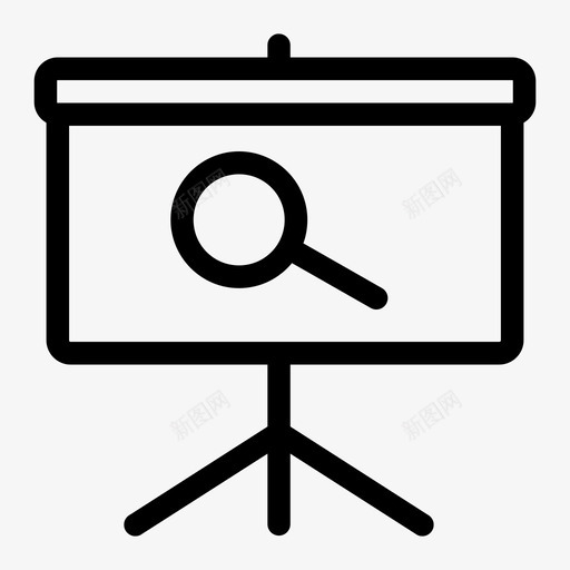 投影仪放大镜屏幕图标svg_新图网 https://ixintu.com 屏幕 投影仪 搜索 放大镜 缩放