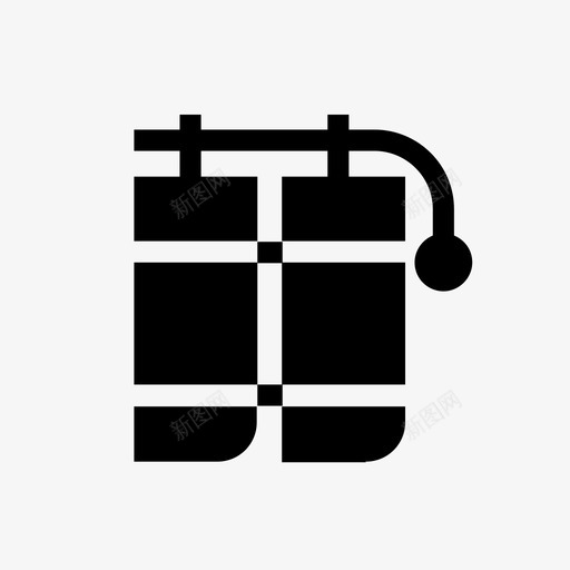 潜水气罐沙滩野营图标svg_新图网 https://ixintu.com oksigen 旅行酒店露营固体风格 沙滩 海底 潜水气罐 野营