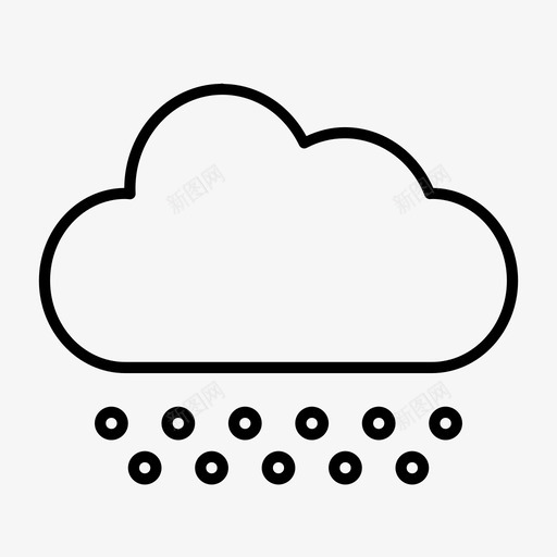 雪云天空天气图标svg_新图网 https://ixintu.com 天气 天空 雪云