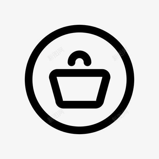 篮子商店圆圈图标svg_新图网 https://ixintu.com 商店 圆圈 篮子