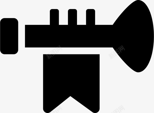 小号铜管号角图标svg_新图网 https://ixintu.com 中世纪 充满冒险和游戏 号角 小号 铜管