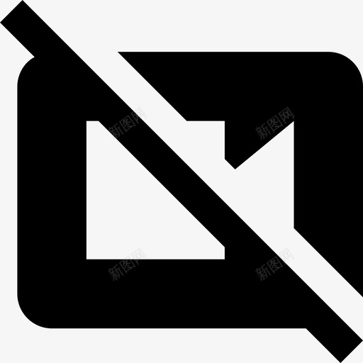 谷歌Hangouts关闭视频材料单色图标svg_新图网 https://ixintu.com 单色 材料设计 谷歌Hangouts关闭视频