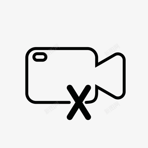 禁止拍摄禁止拍照录像图标svg_新图网 https://ixintu.com 录像 摄像机 禁止拍摄 禁止拍照