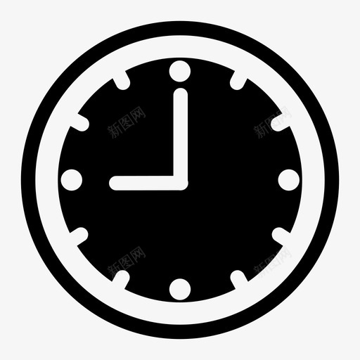 九点小时时间图标svg_新图网 https://ixintu.com 九点 小时 时间