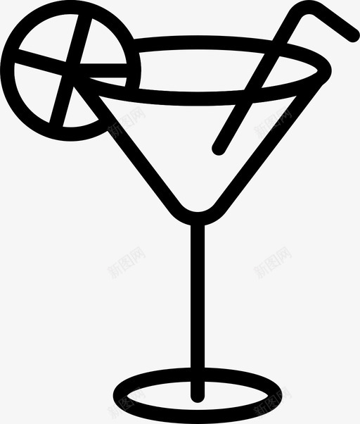 鸡尾酒杯烹饪食物图标svg_新图网 https://ixintu.com smashicons厨房工具概述 厨房 烹饪 食物 鸡尾酒杯